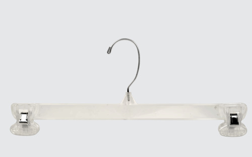 Metal Hook Bottom Hanger - Metal 10-14 Inch Clear Pinch Grip, Durable Versatile Space Saving