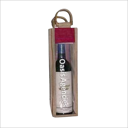 Jute Wine Bottle Bags with Window