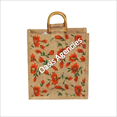 Cane Handle Jute Shopping Bags