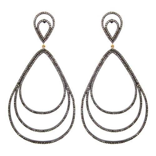 Pave Diamond Earrings