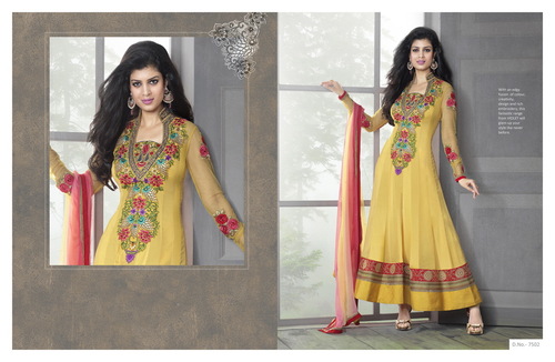 Yellow Modern Fancy Designer Salwar Kameez