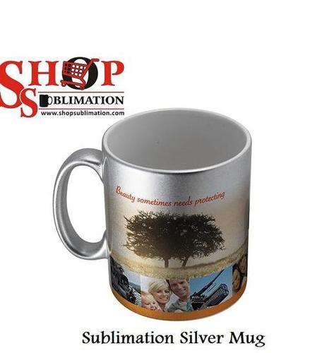 Sublimation Blank Silver Mug By Gauri Merchandisers