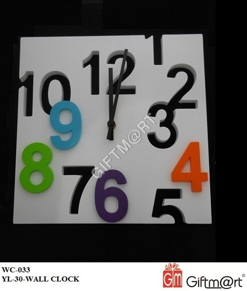 3D Squae Wall Clock