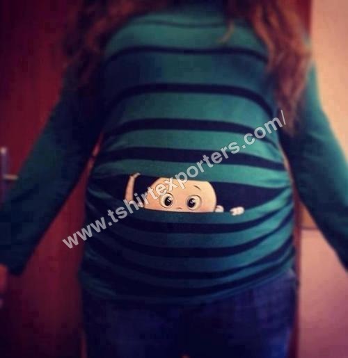 Ladies Maternity Baby Comeout Printed T shirt