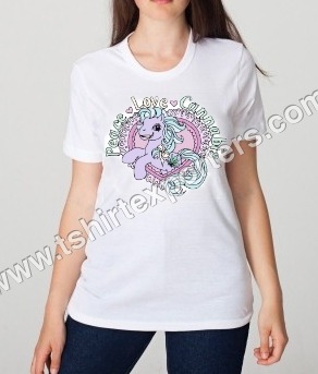 Ladies Printed White T shirt