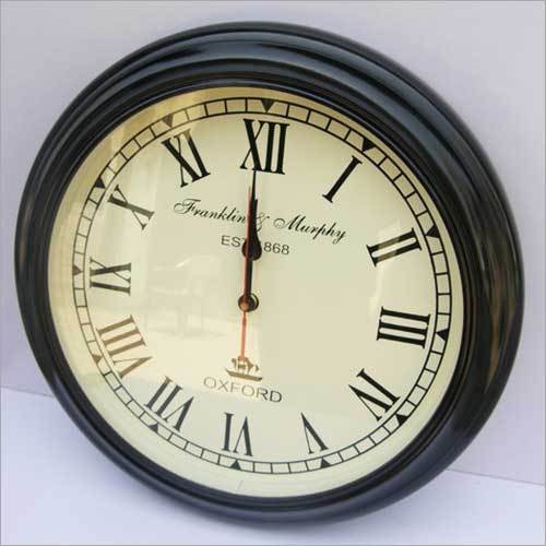 ROUND HANGING WALL CLOCK ANTIQUE STYLE WOODEN PATTERN