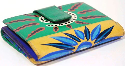 Leather Hand Painted Ladies Wallet