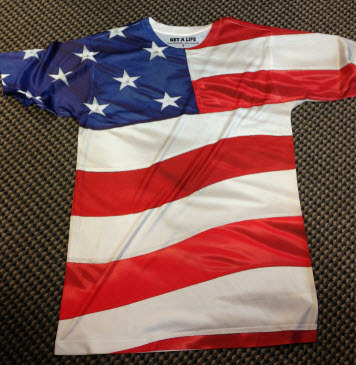 Men Sublimation USA print Tshirt