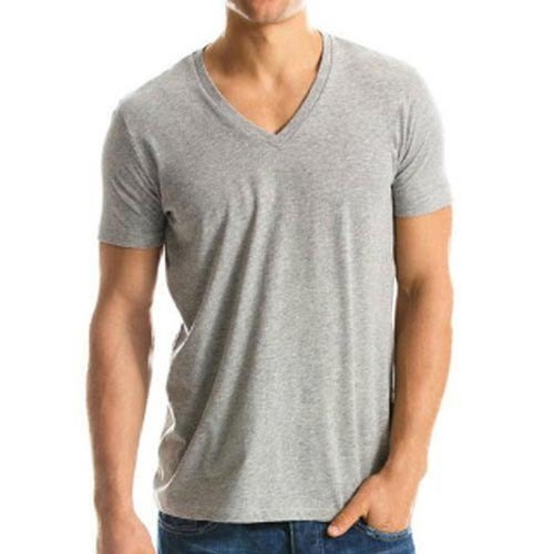 Men Deep V neck Milange Tshirt