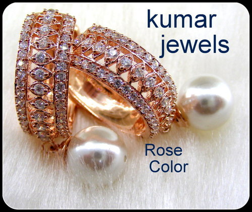 Rose Color Hoop Earring