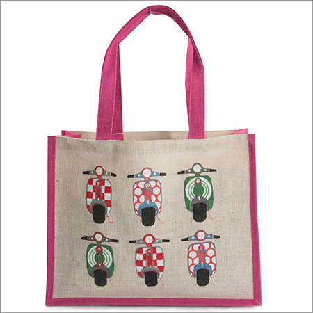 Pink Jute Multi Purpose Bag