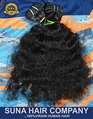 Top quality natural color 100% silky curly virgin indian human hair