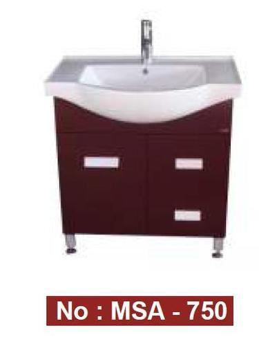 Designer PVC Cabinet with Ceramic Basin