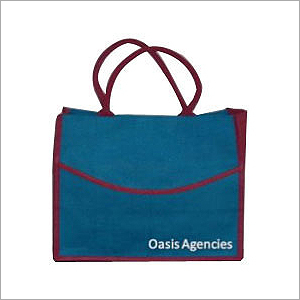 Plain Blue Jute Multi Purpose Shopping Bag