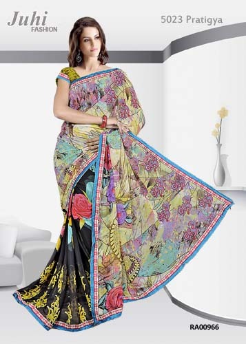 PRINTED GEOTRGETTE SAREE
