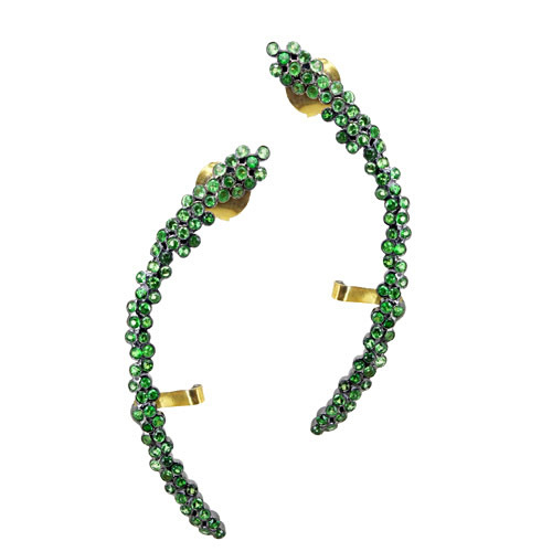Gold Gemstone Earrings