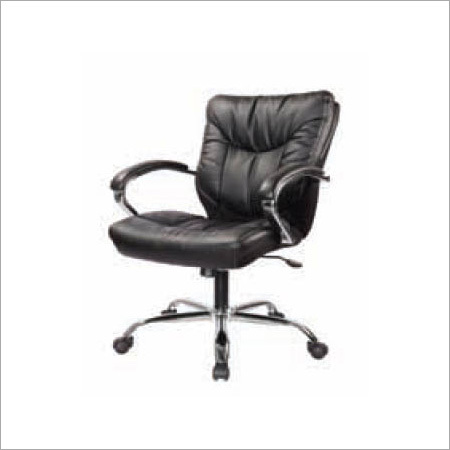 Taurus Chair - Leather, Metal, Black | Adjustable Height, Comfortable Seating, Stylish Look, Caster Wheels, Durable Material