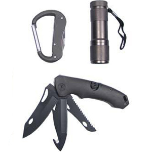 Knife Set With LED and Nylon Pouch