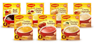 Maggi Soup - Paper & Plastic 8x10cm Sealed Packet | Easy Preparation Quick Meals Variety of Flavors Restaurant Quality Serves 1-2