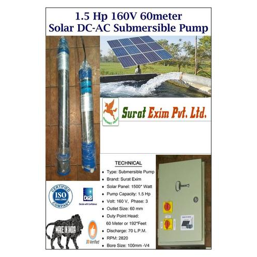 1.5 HP Solar Water Pumping System
