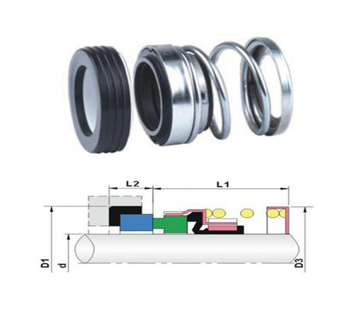 Elastomer Bellow Mechanical Seal - Color: Sliver