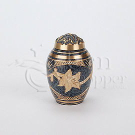 Marble Patina Brass Metal Token Cremation Urn