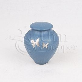 Nature Butterfly Brass Metal Token Cremation Urn