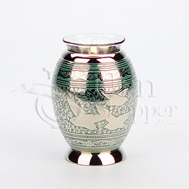 Returning Home Tealight Brass Metal Keepsake Cremation Urn