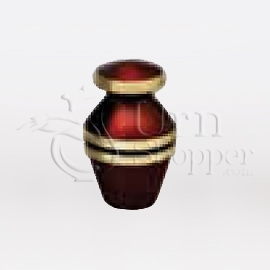 Scarlet Brass Metal Token Cremation Urn