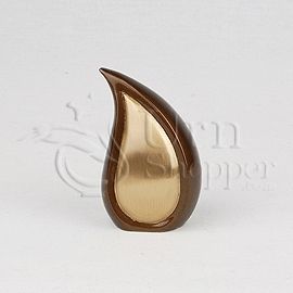 Teardrop Bronze-Tone Token Cremation Urn