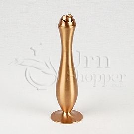 Rose Vase Token Bronze Metal Cremation Urn