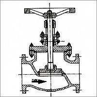 Flanged End Globe Valve - Color: Gray