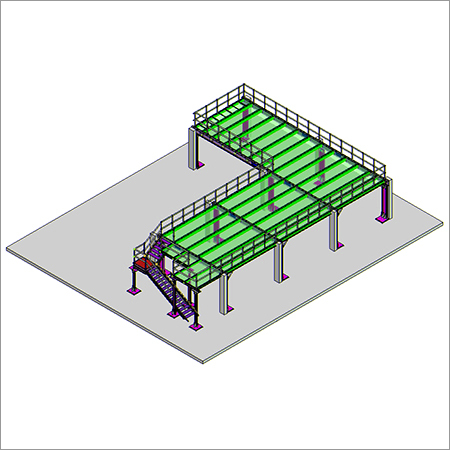 Mezzanine Floor Structure - Quality Assured Materials, Heavy Load Capacity , High Durability, Space Utility, Minimal Maintenance