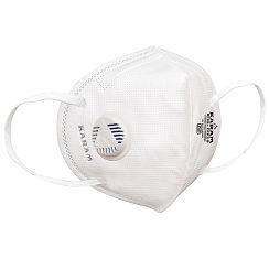 Karam Rf02+ Disposable Respirator With Ear Loop And Exhalation Valve Gender: Unisex