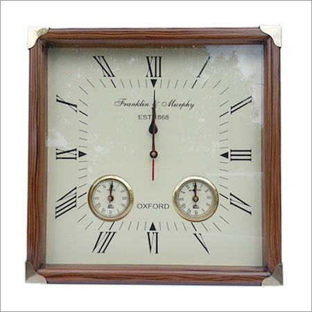RATTAN SQUARE HANGING WALL CLOCK WOODEN PATTERN ROMAN NUMBERS 