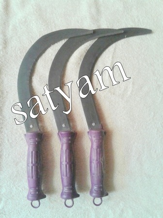 Grass Sickle for Sale - Steel Blade 18 Inch, Plastic Handle, Black | Sharp Blade, Durable Handle, Lightweight Design