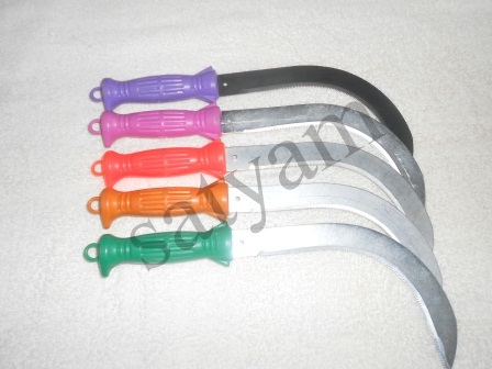 Beveled grass sickle