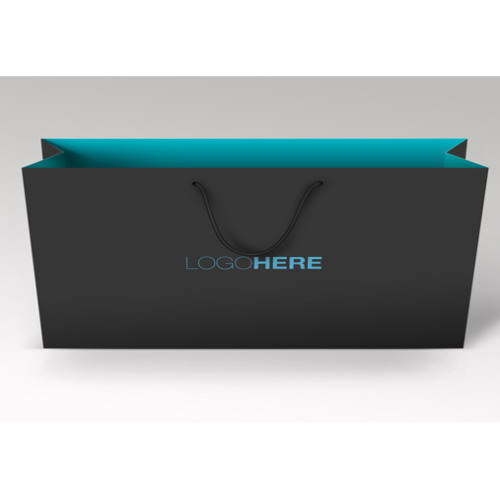 black gift paper bag