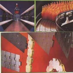 Plastic and stainless steel slat chains