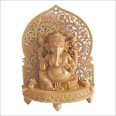 Wooden Ganesh Statue