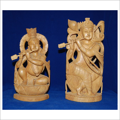 Wooden Krishna Statue