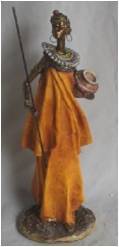 Resin African Lady Sculpture