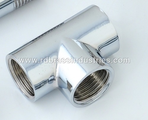Chrome Plated Brass Tee