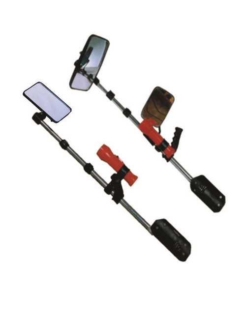 EXTENSION SEARCH - Metal, Adjustable Length 50-200 cm, Convex & Plane Mirrors 225x125mm, Torches Included | Inspection Tool, Easy Handling, Versatile Use