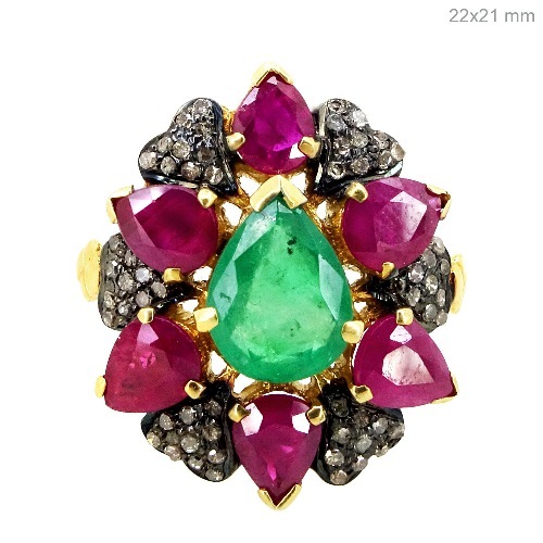 Gemstone Diamond Ring