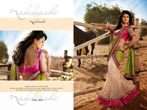 Green Nakkashi Designer Royal Sarees