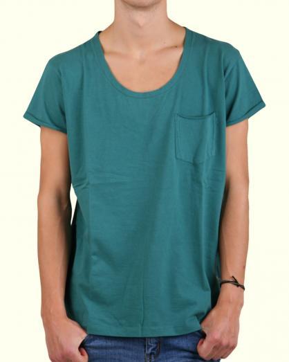 Men broad neck pocket tshirt