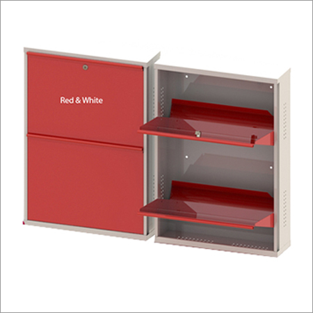 2 Shelves Red Shoe Rack