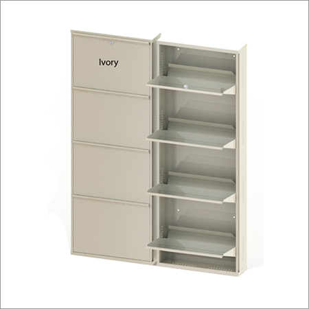 4 Shelves Ivory Shoe Rack