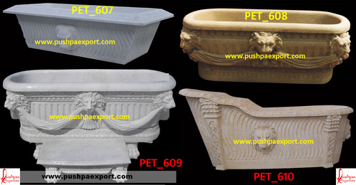 Lion Figure Stone Bathtubs
